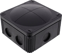 Wiska COMBI 607/5/S Aftakkast (l x b x h) 110 x 110 x 66 mm Zwart (RAL 9005) IP66/IP67 1 stuk(s)