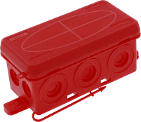Wiska KA 006/5 RD Aftakkast (l x b x h) 86 x 44 x 41 mm Rood IP55 1 stuk(s)