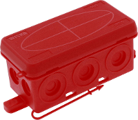 Wiska KA 006 RD Aftakkast (l x b x h) 86 x 44 x 41 mm Rood IP55 1 stuk(s)