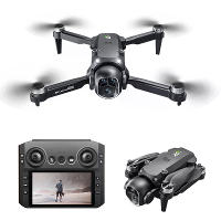 WLRC M7 WiFi FPV met 5.6 Inch LCD schermcontroller HD dubbele camera servo gimbal optische flow positionering borstelvri