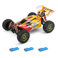 Wltoys 144010 1/14 2.4G 4WD Hoge Snelheid Racing Brushless RC Auto Voertuig Modellen 75 km/h Verschillende Batterij