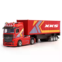 Wltoys 6408 RTR 1/64 2.4G 4WD RC Auto Container Tractor Trailer Truck Drie Versnellingen Volledig Proportionele Afstands
