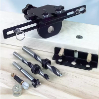 28/32Mm Dowel Jig Boor Kit 3 in 1 Boorgatgids Jig Nauwkeurige Boorlocater Pons 0 40mm Klemdikte Houtbewerking Kast Kledi