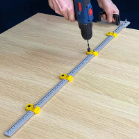 Verstelbare Vierkante Liniaal Aluminiumlegering 2 in 1 Houtbewerking Gereedschap 68 cm Metrische Schaal Markeer Gauge Bo