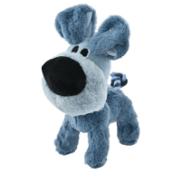 Woezel & Pip pluchen hondenspeelgoed met piep (30 cm) Woezel (grijs)