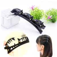 Women Black Hair Clip Barrette Hairpin Braid Styling Tools Plastic
