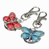 Women Butterfly Exquisit Keychain Pendent Pocket Quartz Watch