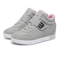 Women Casual Shoes Lace Up Velcro Athletic Shoes Increased Sport Shoes