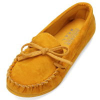 Women Colorful Butterfly Knot Suede Slip On Flat Shoes Loafers