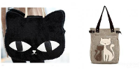 Women Girls Handbag Cat Plush Messenger Bag