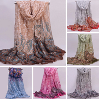 Women Ladies Bohemian Style Totem Voile Scraves Stole Long Soft Shawl Wrap