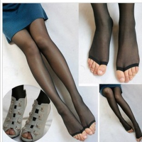 Women Ladies Sexy Open Toe Sheer Ultra Thin Tights Pantyhose Stockings Socks