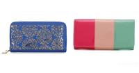 Women Leather Hollow Out Long Wallet Clutch Bag