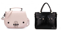 Women Leather Rivet Pig Crossbody Shoulder Bag