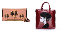 Women Leather Skull Rivet Long Wallet Purse