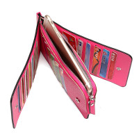 Women Men 26 Multi Card Holder Ultra Thin Pu Leather Zipper Business Card Case 5.5'' Phone Bags