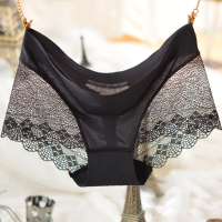Women Plus Size Sexy Luxury Lace Seamless Breathable Soft Boyshorts Briefs Panties