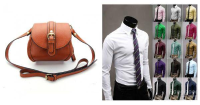 Women Pu Leather Belt Decorated Double Zipper Mini Crossbody Bag