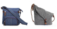Women Retro Small Blue Denim Satchels Shoulder Messenger Bags Crossbody Bag