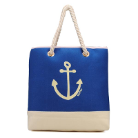 Women Sea Anchor Print Blue Handbags