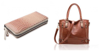 Women Snake Skin Pu Leather Genuine Cow Long Wallet Zipper Purse Bag
