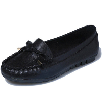 Women Summer Fashion Flats Slip On Loafers Bowknot Leisure Leather Flat Shoes