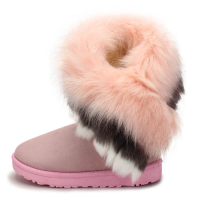 Women Winter Keep Warm Snow Boots Artificial Fur Cotton Boots Round Toe Shoes