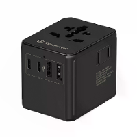 Wontravel WT 605S Universele Reisadapter met GaN 45W Snelladen 3AC/3 USB C/2 USB A 2500W Max Vermogen Alles in één Werel