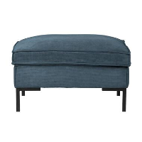 WOOOD hocker Arwin   staalblauw   51x80x60 cm   Leen Bakker