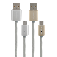 Wopow Micro Usb 2a 1m Braided Wire Led Charge Data Cable For Xiaomi Samsung Huawei Lg Doogee Meizu