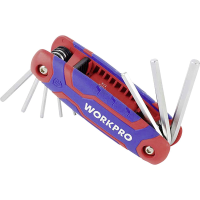 WorkPro Inbussleutel Dop (zeskant) 1.5 Mm, 2.0 Mm, 2.5 Mm, 3.0 Mm, 4.0 Mm, 5.0 Mm, 6.0 Mm, 8.0 Mm