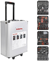 WorkPro WP1050 WP1050 Gereedschapsset Incl. Koffer, Met wieltjes 1050 delig