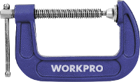 WorkPro WP232018 75 mm C klem Spanbreedte (max.):75 Mm Afmeting, lengte: 167 mm Afm. Werkbereik:75 mm