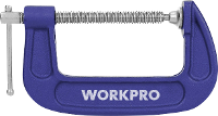 WorkPro WP232019 100 mm C klem Spanbreedte (max.):100 Mm Afmeting, lengte: 210 mm Afm. Werkbereik:100 mm