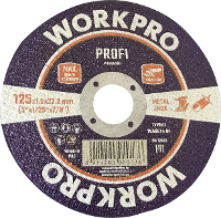 WorkPro WP406380 Doorslijpschijf 125 mm 10 stuk(s) Inox, Metaal