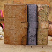 World Map Pu Leather Wallet Case For Google Nexus 7 2nd Gen
