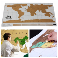 World Scratch Wall Map Poster In Tube