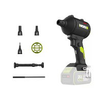 WORX WU093 Lithium Industriële Blazer Draadloos 20V 75.000RPM Lichtgewicht 209m/s Hoge Vermogen Multi Mondstuk Bevestigi