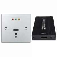 WP1815HD Wandplaat Extender 1080P@60Hz Over Cat6 Tot 150m POE IR EDID Pass Through Zender en Ontvanger RJ45 Aluminium Wa