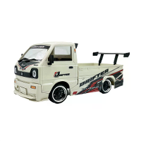 WPL D14S MINI 1/10 2.4G 4WD Volledige Schaal Borstelloze On Road Elektrische RC Auto Vrachtwagen Modellen Met Omgeving