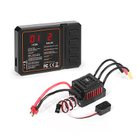 WSDT 60A RC Sensorloze borstelloze waterdichte ESC met programmacard combinatie set voor 1/10 RC auto