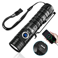 WUBEN C2 2000lm Hoge Lumen Oplaadbare Power Bank Zaklamp Beam Throw 358 Meter met 21700 Batterij LED Troch Lantaarn