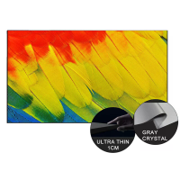 WUPRO Muurbevestigde Grijze Kristallen projector scherm 92/110/130 inch 4K 3D 16:9 160° kijkhoek Vast frame Reuzen Cinem
