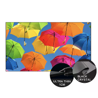 WUPRO Vaste Beamer Scherm 92/100/110/120/130 Inch 4K Resolutie 160° Kijkhoek 10MM Smal Zwart Kristallen Cinema Scherm Th