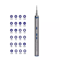 X Drive Elektrische Precisieschroevendraaier Set 24 in 1 Magnetische Schroefbits Oplaadbare Lithiumbatterij Compacte Alu