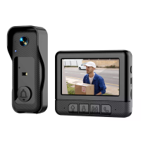 X6 Slimme Visuele Deurbel met 4,3 inch scherm, tweerichtingsintercom, draadloze video deurbel, 130° breedhoek, nachtzich