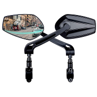 XANES 1 Paar HD View MTB Wegracefiets Spiegels 360° Verstelbare Stuur Achteruitkijkspiegel voor Fiets Motoraccessoires A