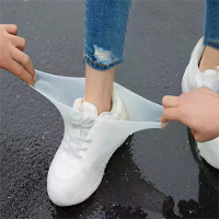 XANES 1 Paar Waterdichte Antislip Siliciumfietschoenhoes Hoge Elasticiteit Slijtvast Unisex Regenlaarzen voor Fietsen op