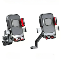 XANES Antishock Fietstelefoonhouder 360° Rotatie Snelle Ontgrendeling Schokbestendige Bevestiging voor 4,7 7,2 inch Tele
