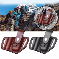 XANES® EDC leren hoesje voor multitool hoesje zakorganizer met sleutelhouder voor riem en zaklamp   outdoor kampeergeree